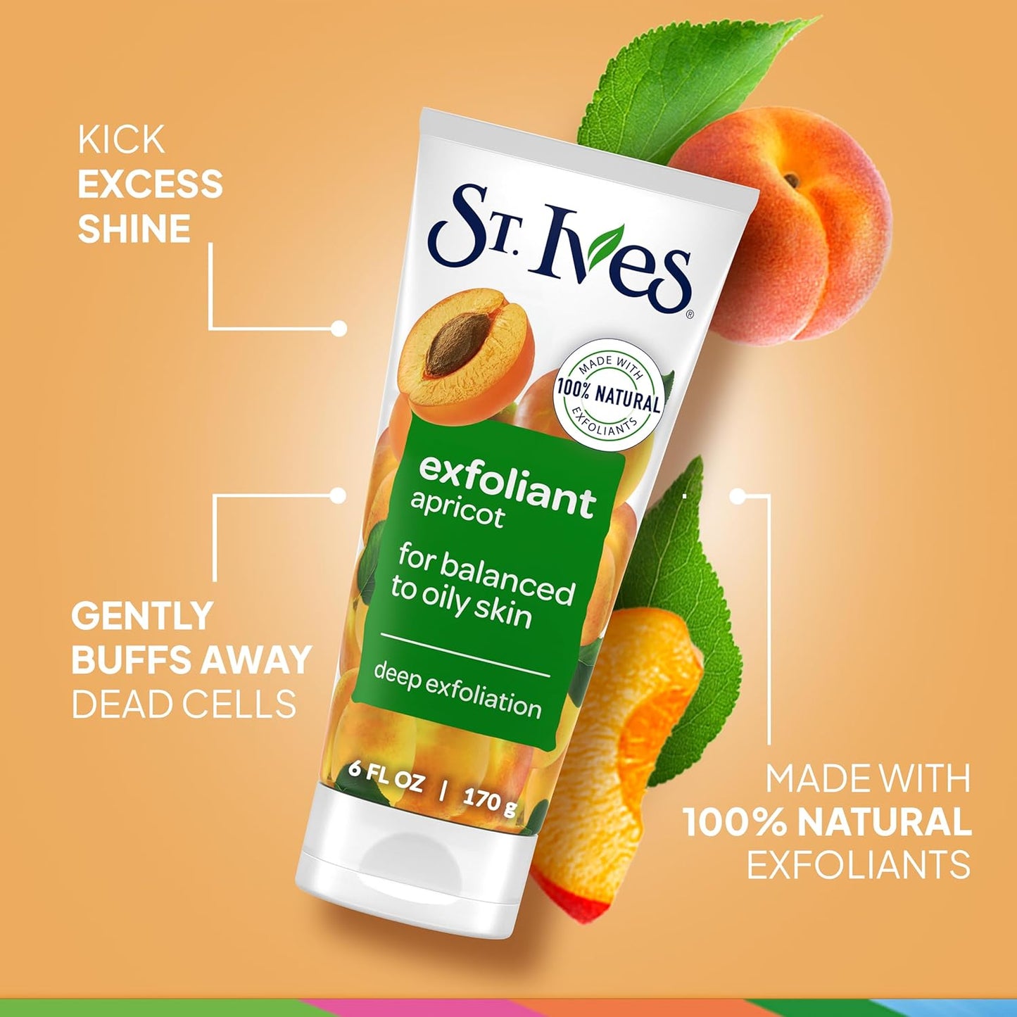 Revitalize Your Skin with Apricot Face Scrub - Deep Exfoliation & Radiance Boost, 100% Natural, Oil-Free, 6 Oz