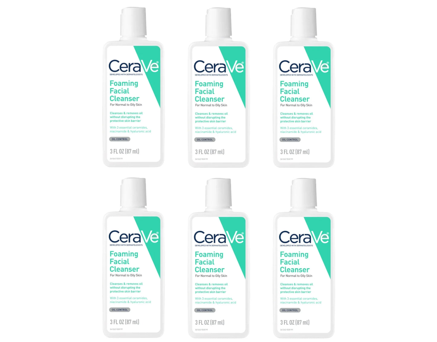 Foaming Facial Cleanser, 3 Oz (Pack of 6)